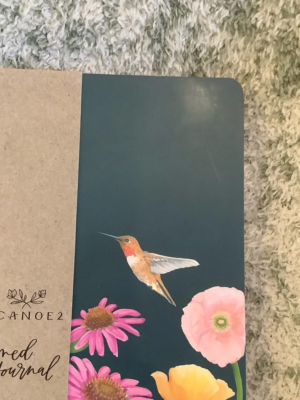 Strawberry Hummingbird Nature Travel Creative Journal Notebook NWT 160 lined pgs